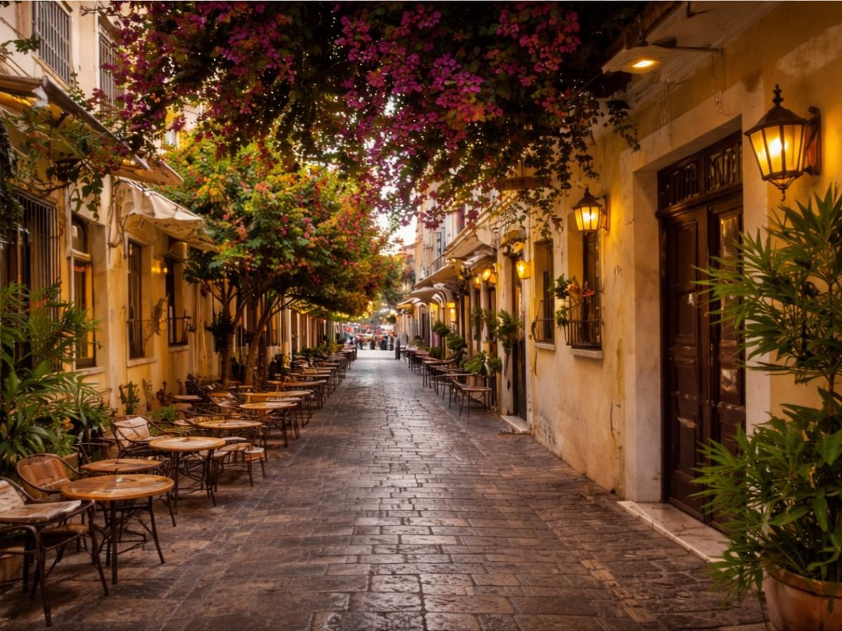 Athens city center streets and local neighborhoods